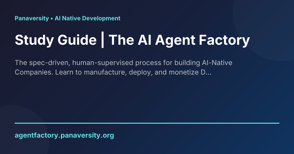 Study Guide | Agent Factory