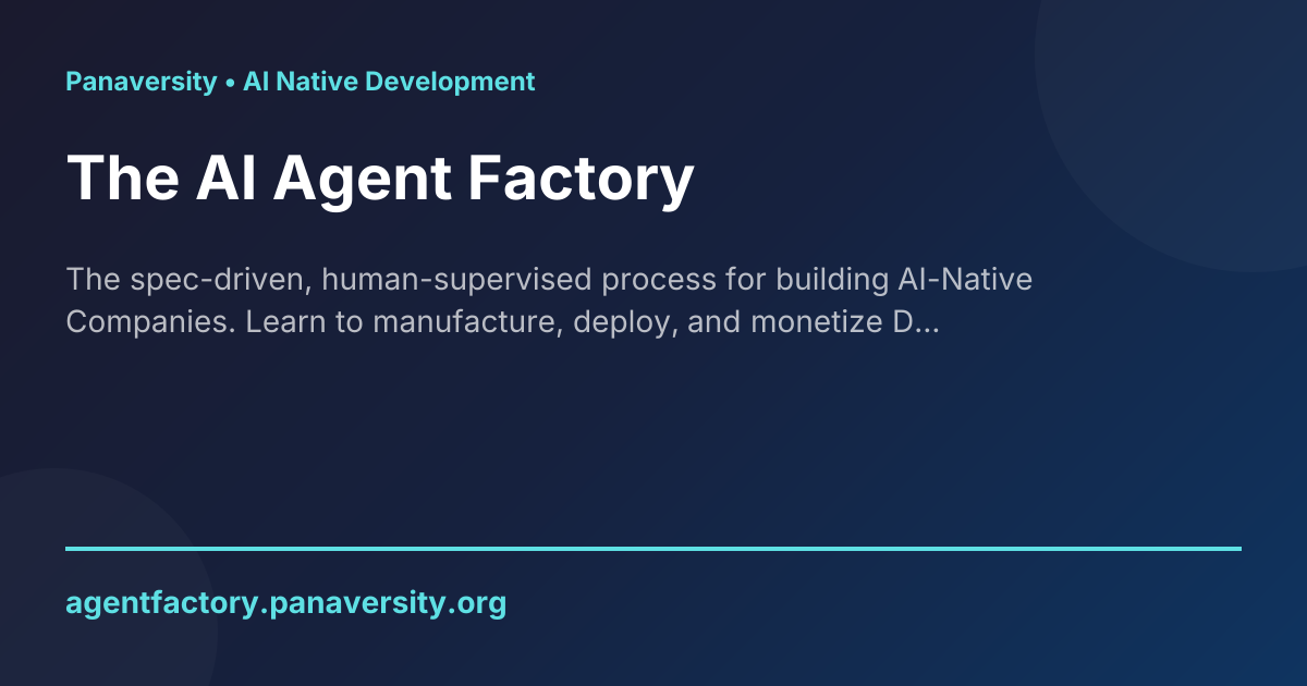 Agent Factory The AI Agent Factory